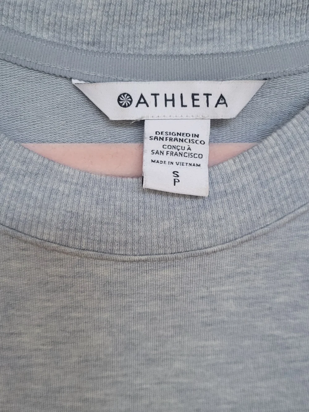 Athleta Dress-Light Gray Long Sleeve Tunic Dress With Hidden Pocket - Picture 5 of 5